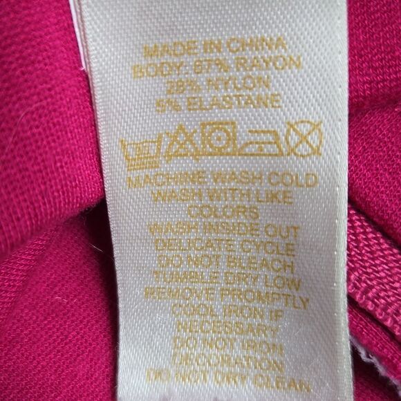 Kate Spade Baby Girl 12M Hot Pink Designer Soft Knit Pull On Pants Zip Pockets - Picture 4 of 5